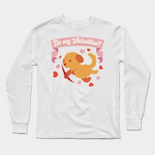 Lovely Valentine's day Cupid dog Long Sleeve T-Shirt